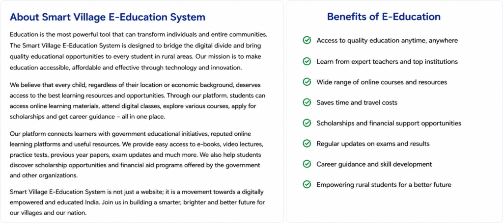 Smart Village E-Education System